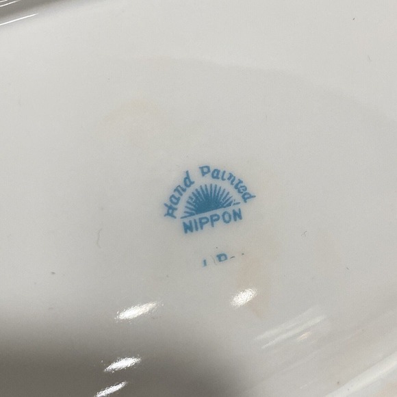 Vintage Nippon porcelain relish dish serving tray hand painted romantic art deco - Picture 8 of 9